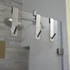 Stainless Steel Over Glass Door Shower Door Back Shower Towel Rack S-Shape Bathroom Bathrobe Hanger Holder Hooks 1
