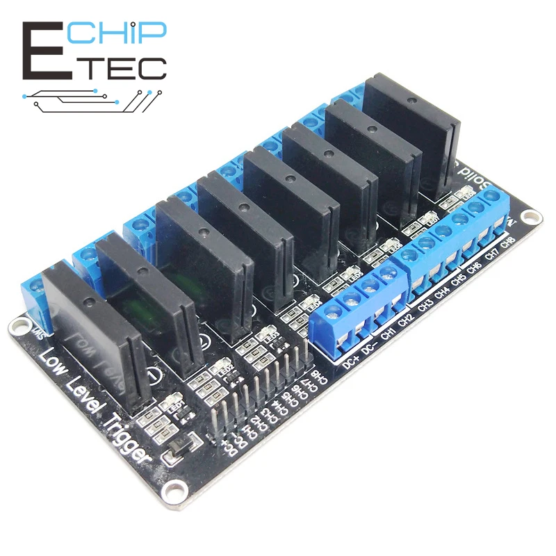 

Free shipping 5V Relay 8 Channel Low Level Solid State Relay Module 250V 2A For Arduino