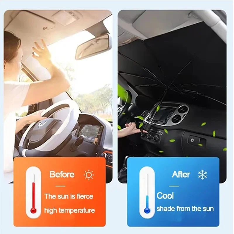 130&times;70CM car windshield sunshades front parasol car For BYD Atto 3 Atto 3 EV Yuan Plus
