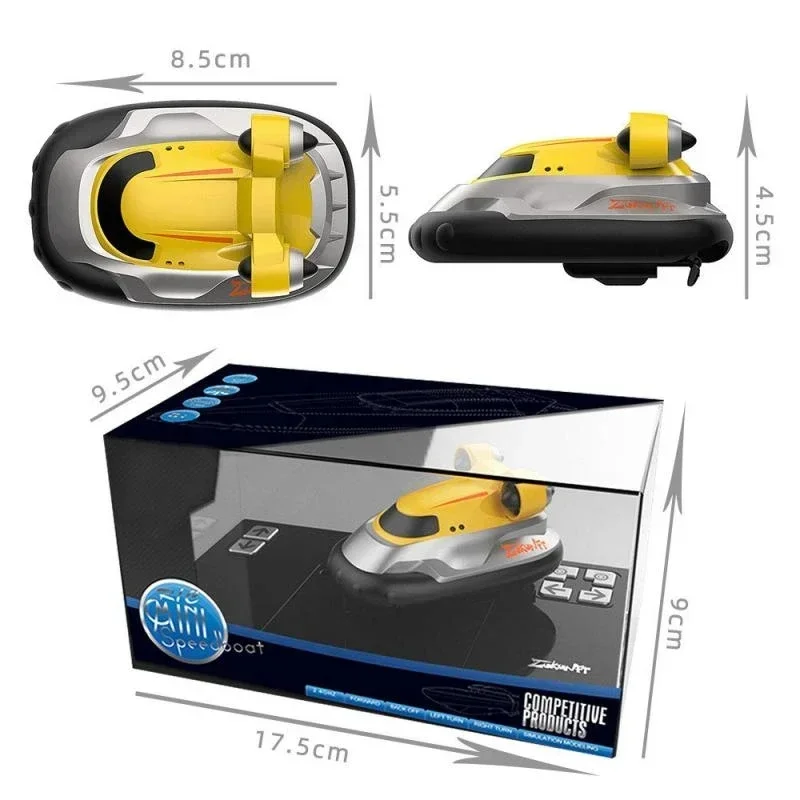Mini RC Boat Speedboat Submarine 2.4G Wireless Electric Remote Control Hovercraft Ship Model Children Water Fun Pool Toys Gift 2