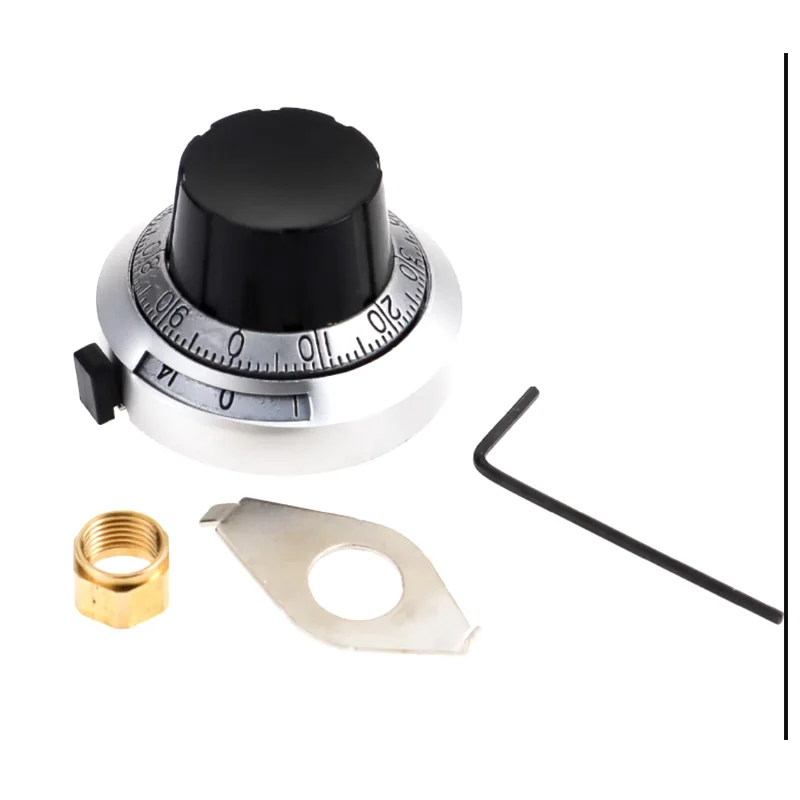 1pcs 46MM 0-14 Digital knob Multi-turn Potentiometer Knob B2 Precision Dial Knob 3590S 7276 Shaft hole diameter 6.35mm