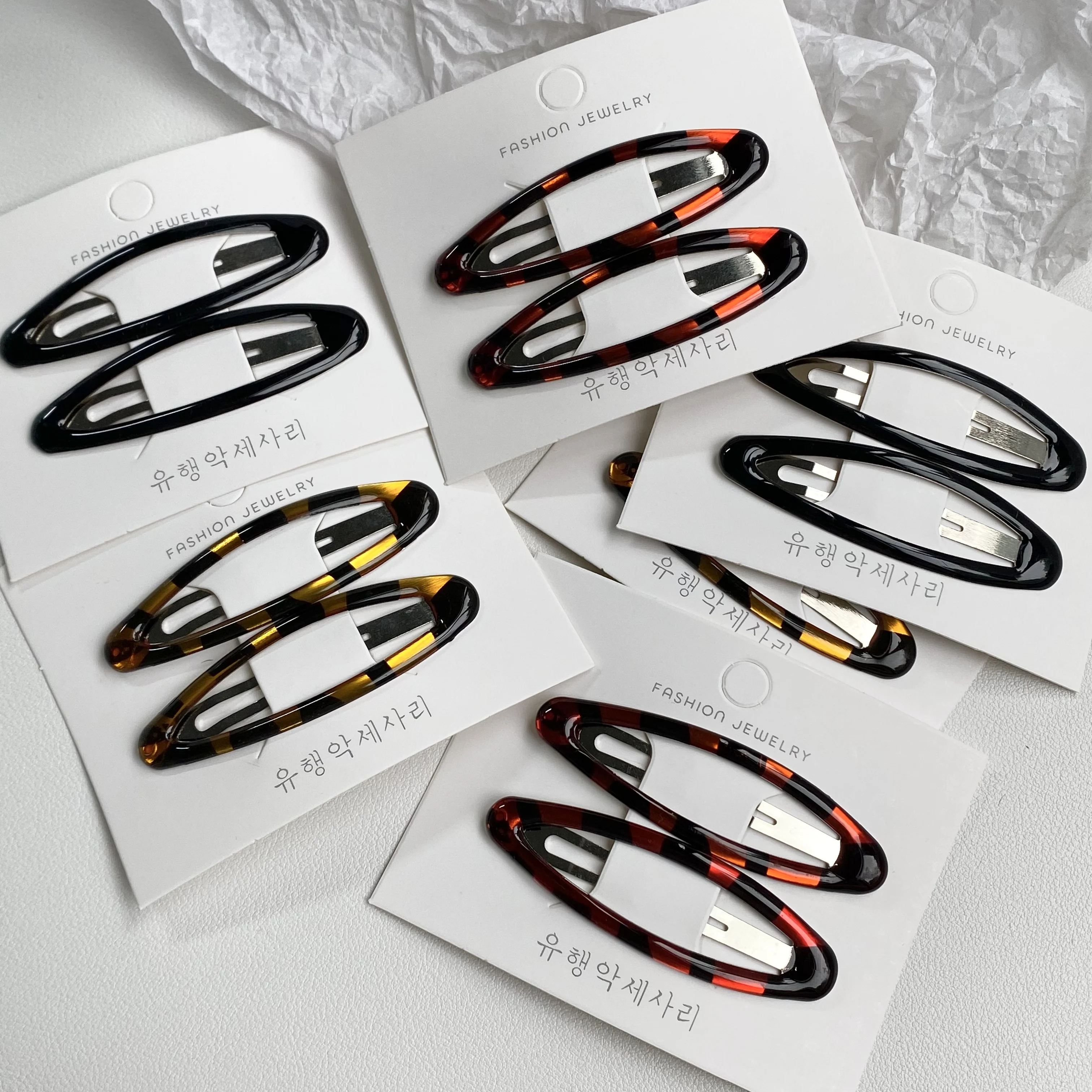 1PC Oval Acrylic Hair Clip Set, Multi - Color Fashion Hair Pins, Stylish Hair Accessories For Women And Girls