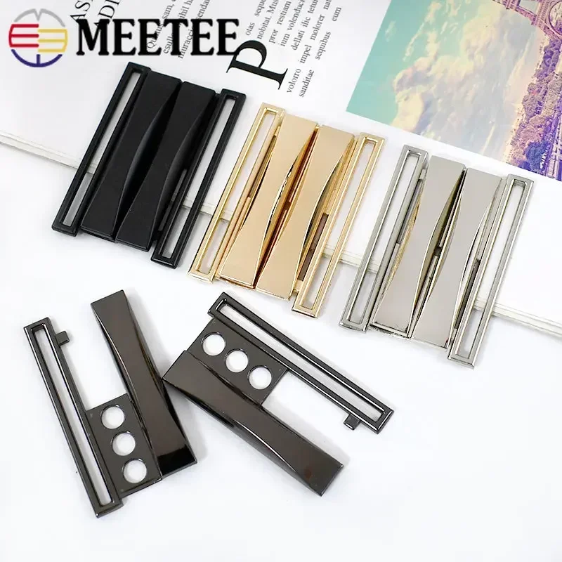 1Pc Meetee 30-70mm Metal Button Coat Belt Buckle Down Jacket Connector Clasp Pants Garment Decoration Hook Sewing Accessories