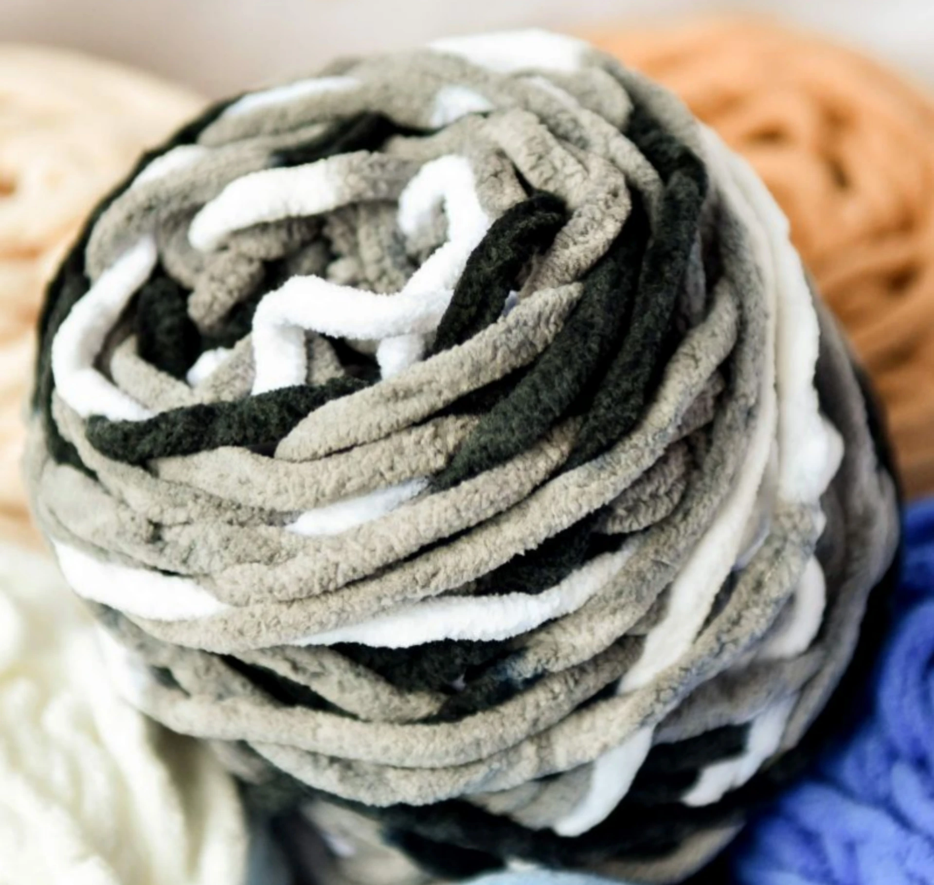 100g/Ball Blended Colorful Dye Ice Strip Line Yarn For Hand-knit DIY Soft Thickness Wool Thread Blanket Scarf Crochet Yarn