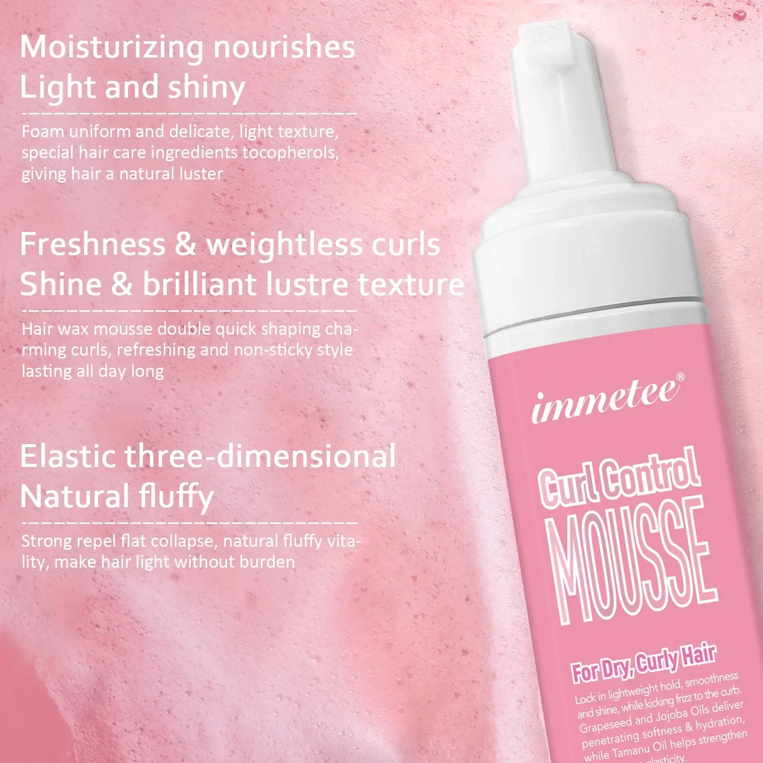 Hair Styling Mousses Styling Products Curly Hair Mousse Curl Protection and Anti-frizz Moisturize Nourish Products