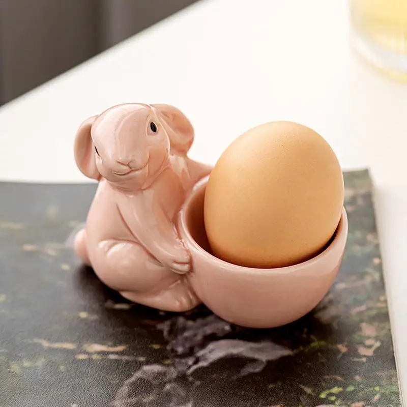 Ceramic Egg Cups Egg Holder Cup for Breakfast Holder Stand Serving Cups for Hard Soft Eggs Living Room Bedroom Bookshelf egg rack cup holder