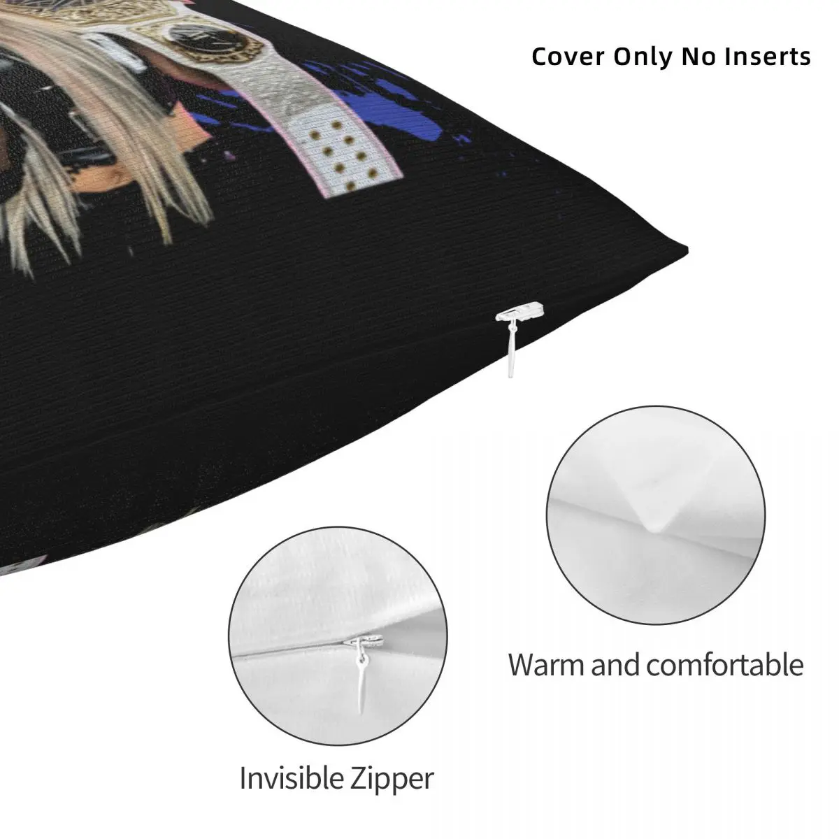 Liv Morgan Square Pillowcase Pillow Cover Cushion Zip Decorative Comfort Throw Pillow for Home Bedroom 5
