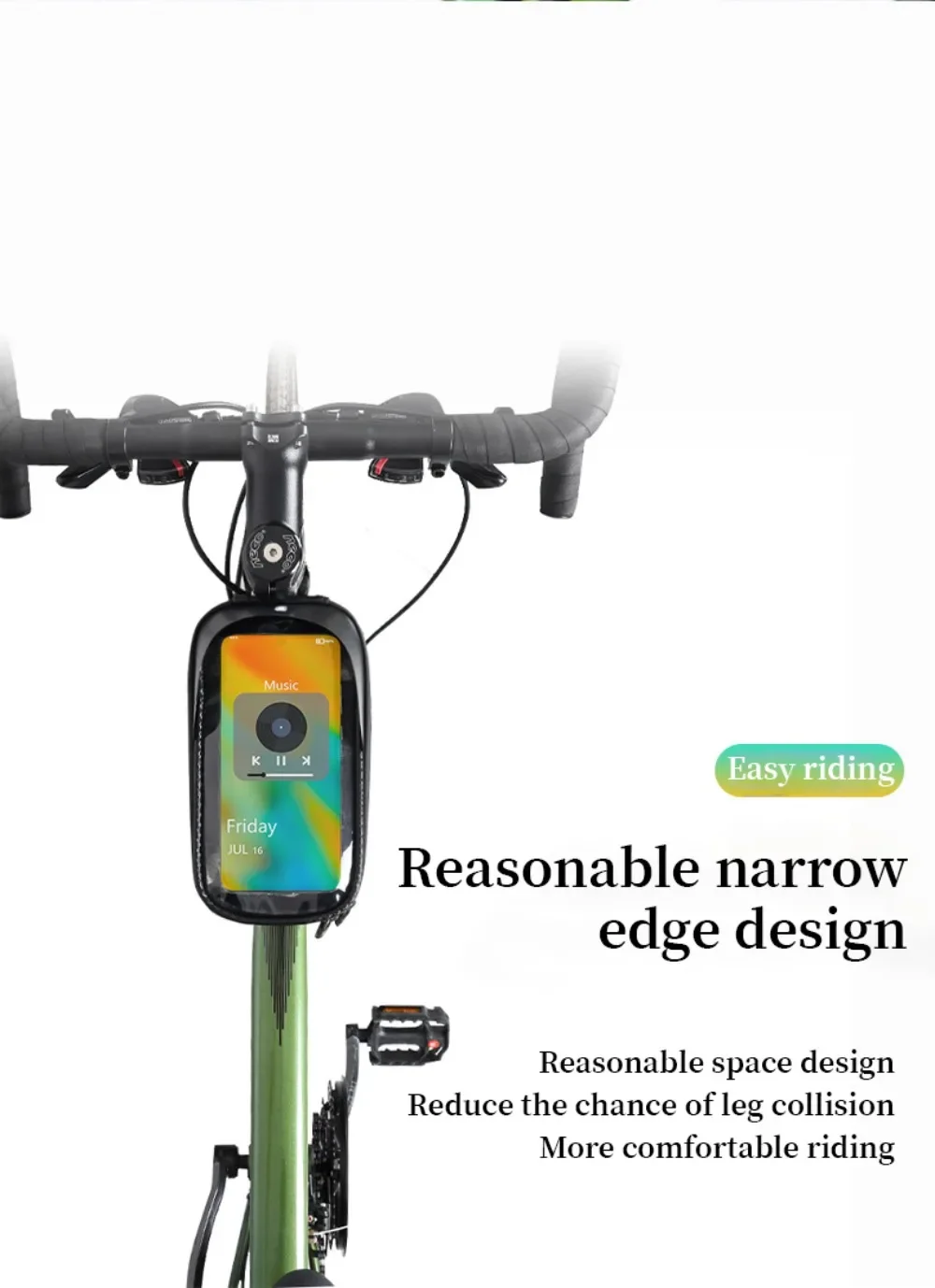 Description Picture 5 of itemBicycle Front Frame Bag Bicycle Waterproof Phone Case Holder 7 Inches Touch Screen Bag MTB Road Bike Bag Top Frame Tube Bags New