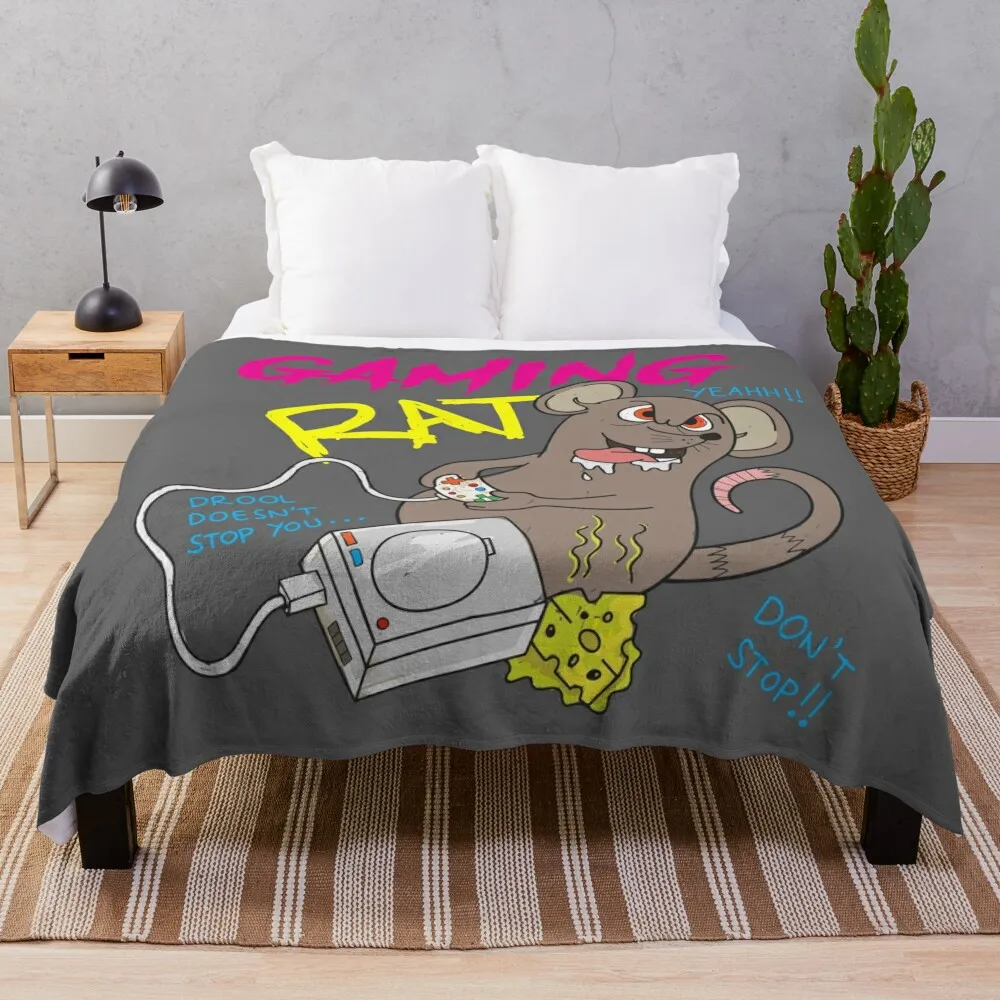 

Gaming Rat Throw Blanket blankets and blankets Soft Plaid Dorm Room Essentials throw blanket for sofa