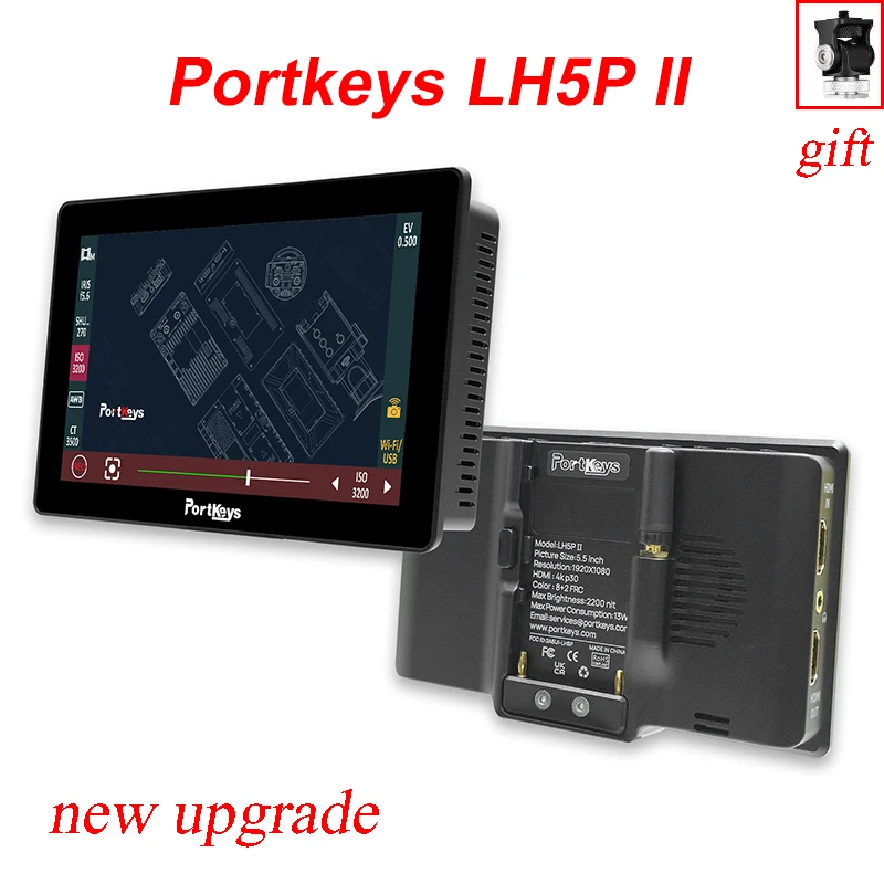 Portkeys LH5P II 5.5" 2200NIT Full HD 4K Touch screen Monitor with bluetooth module portable monitor for rec key sony pansonic