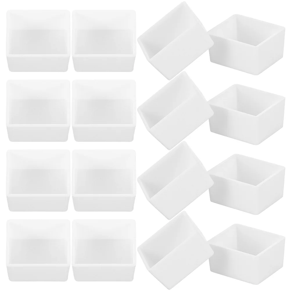 

75 Pcs Watercolor Grid DIY Half Pan Paint Pans Plastic Flat Empty For Acrylics Paints Solid