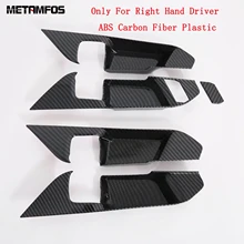  For Toyota Rav4 Rav 4 2019-2021 2022 Carbon Fiber Interior Door Handle Bowl Cover Trim Garnish Sticker Accessories Car Styling 