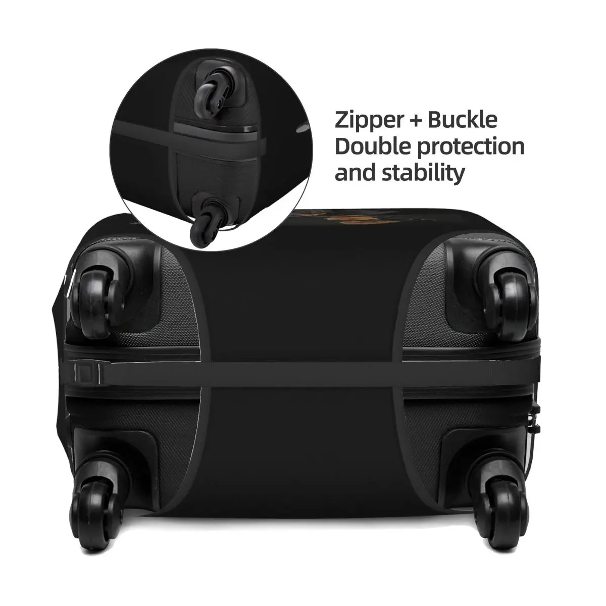 Funny Dachshund Luggage Cover Protector Cute Sausage Badger Wiener Dog Travel Suitcase Protective Cover for 18-32 Inch