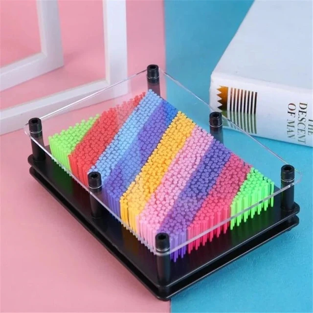 1pc-Plastic Square Rainbow Handprint Versatile Needle Drawing 3D Clone Hand Model Puzzle Toy 3