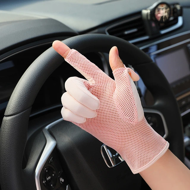 Gants d'été en soie glacée, Protection UV, maille respirante pour voiture,  moto, vélo, Sports de conduite, gants Anti-UV fins unisexe - AliExpress