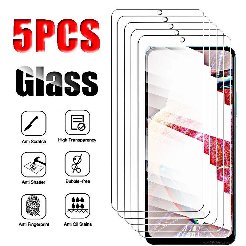 

5Pcs Tempered Glass for Xiaomi Redmi Note 12 4G Screen Protector Protective Glass on Redmi Note12 12Pro + 12 Proplus Pro 4G 5G