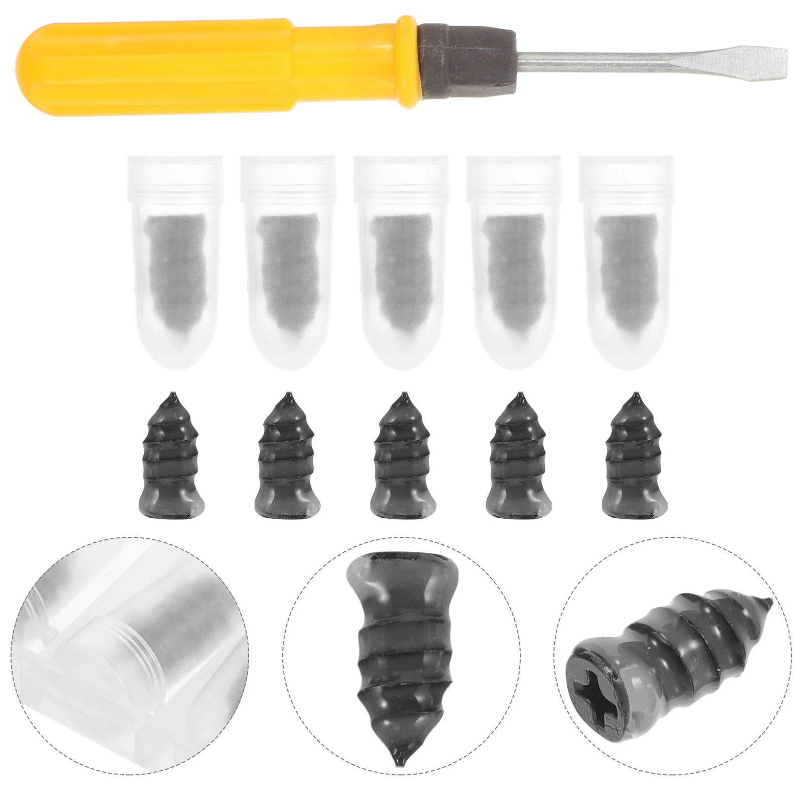 

Tire Repair Nails Motorcycle Tool Kit Plug Vacuum Repairing Screw for Rubber Car Patch