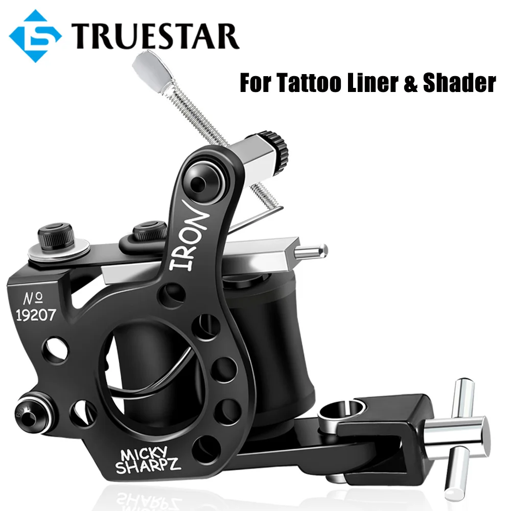 

Coil Tattoo Machine Handmade 10 Warps Coils Machines Gun Black Iron Tattoo Machines for Shader & Liner Tattoo Needles Supplies