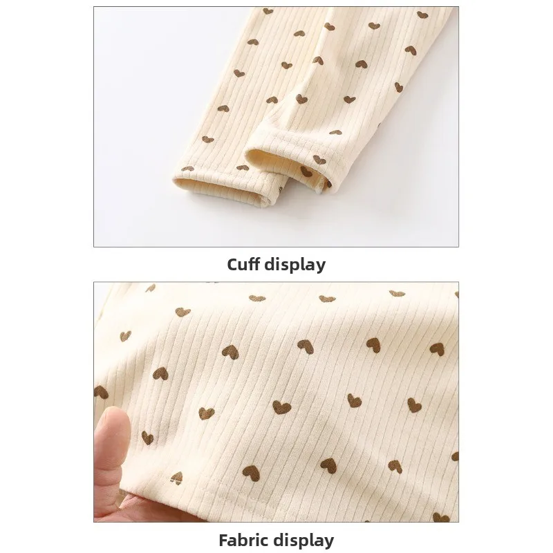 Girls Autumn and Winter Floral Bottoming T-shirt Kids Spring Fly-sleeved Tops Children Thickened Warm Love Floral Tops