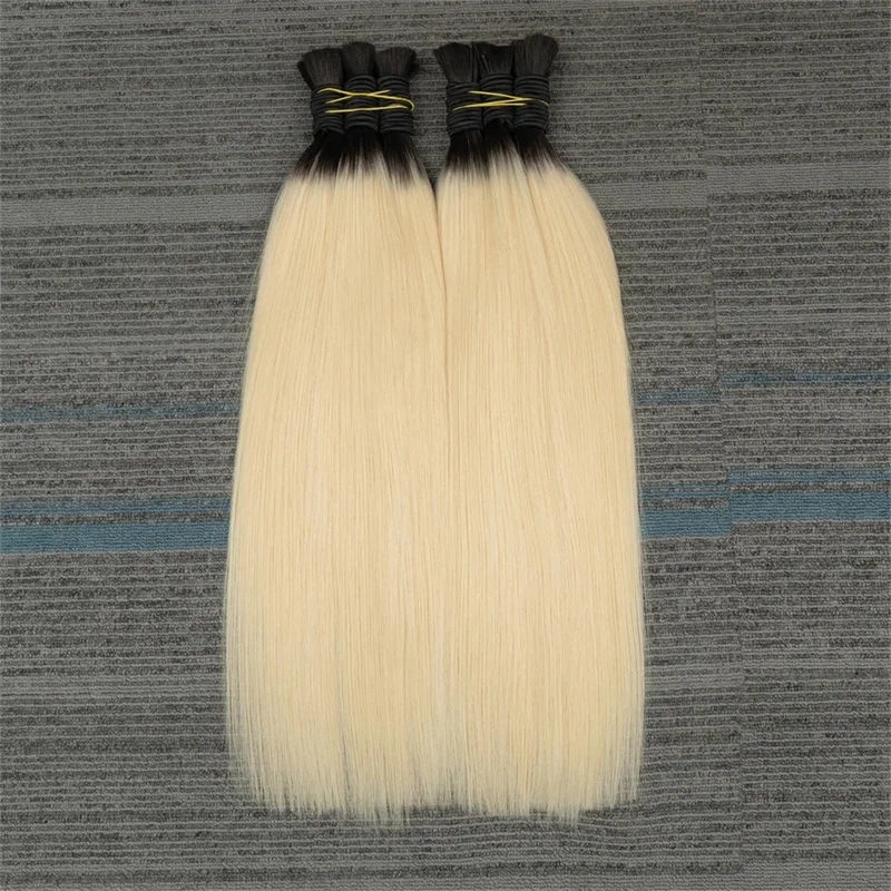 Natural Deep Black Brown Color Cabelo Loiro Vietnamita Blonde Color Hair Bulk 613 Human Hair Bundles Extensions