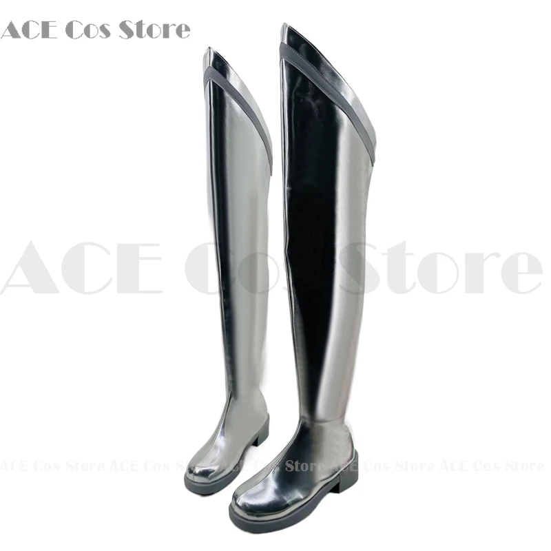Hazbin Lute Wig Perücke Halo Angel Cosplay Kostüm Shoes Hotel Fight Boots Carnaval Silver Color Anime Cosplay Prop 25