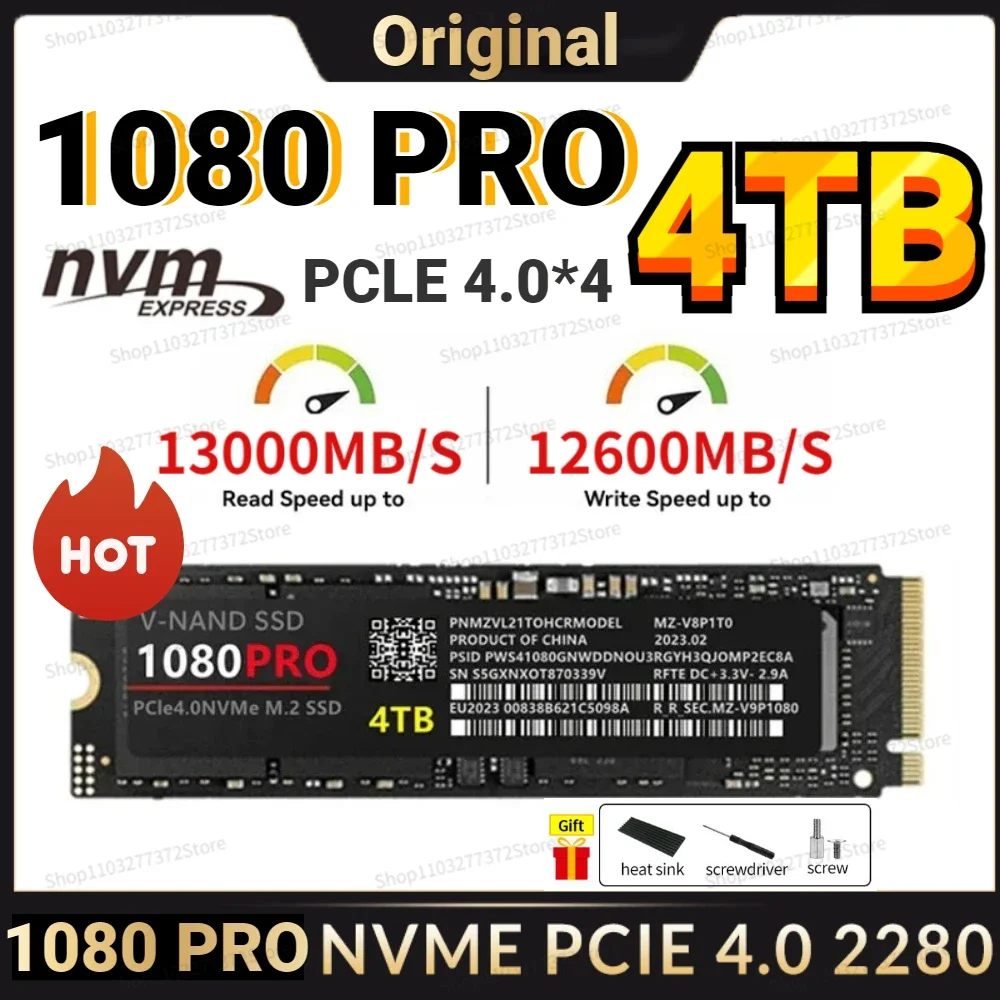 

Original SSD M2 NVNE 4TB 2TB 1TB 1080 PRO Internal Solid State Drive Hdd Hard Disk 990 PRO M.2 Plus 2TB for Laptop Desktop Ps5