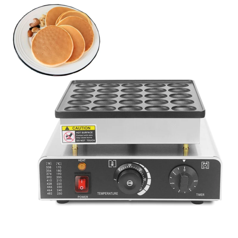 Commercial CE 110V/220V NO-stick 25 holes dutch poffertjes grill mini  pancake machine electric pancake maker AliExpress