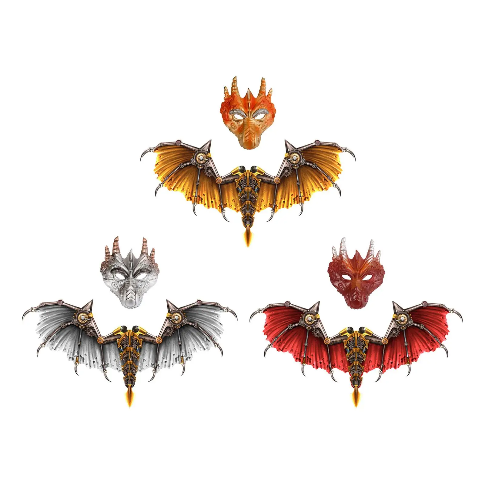 

Adult Dragon Halloween Cosplay Costume Wing Mask Kit for Masquerade Party