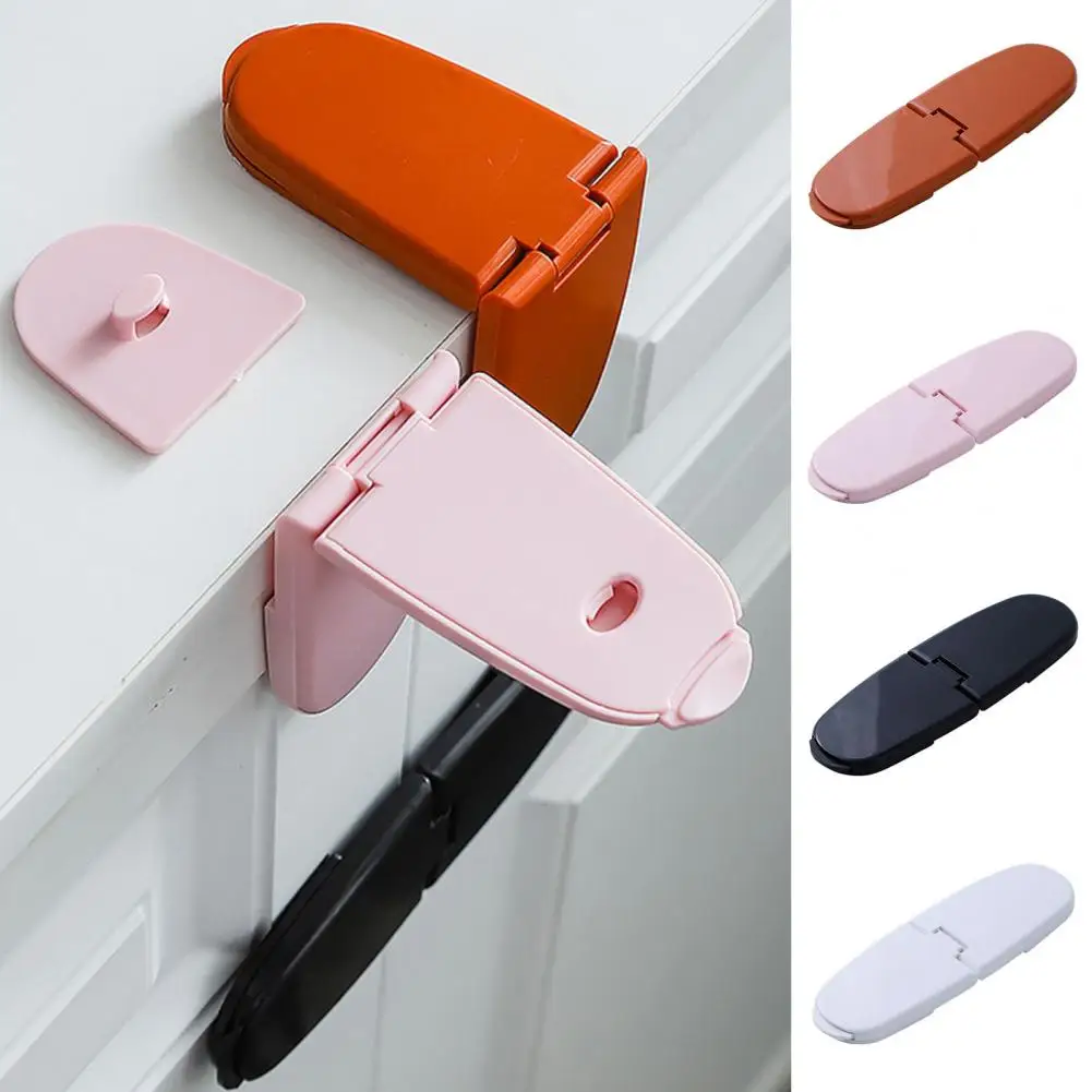 

Baby Cabinet Lock Self-adhesive Invisible Buckle Anti-drop Drawer Prevent Mis-opening Lock Home Improvement