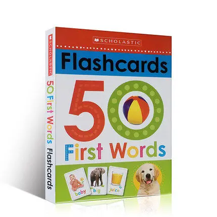 

Milu Original English 50 First Words Flashcards Scholastic Early Learners Children's