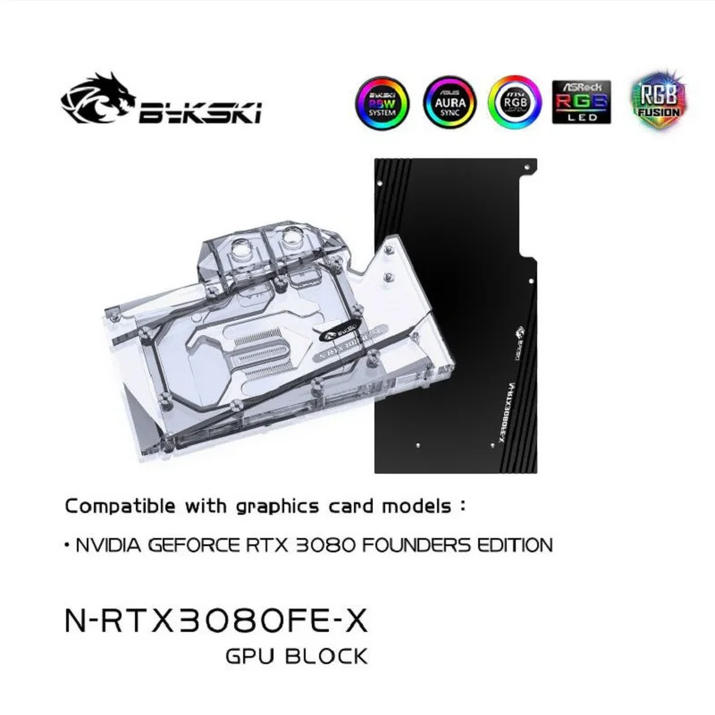 Blocco Di Raffreddamento Ad Acqua Bykski 3080 Gpu Per Nvidia Rtx3080 Founds Edition, Sistema Di Raffreddamento A Liquido Per Schede Grafiche, N-Rtx308