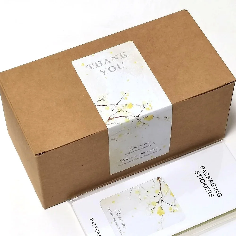 50Pcs/Pack 6*15cm Rectangle Labels Small Business Commodity Packaging