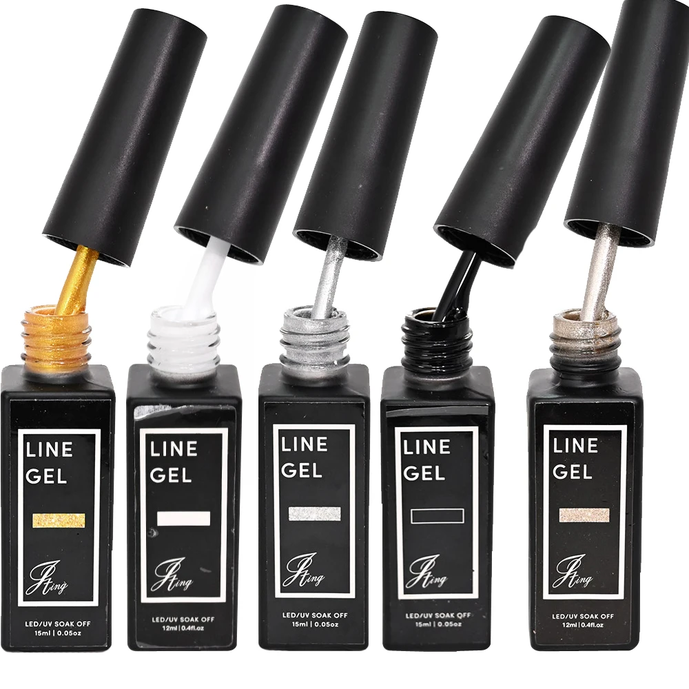 1 Bottle (12ml/g) Nail Art Liner Gel Polish Paining Drawing Brush Nail Decorations Pens UV/LED Varnish Paint Lacquer JFH453#e
