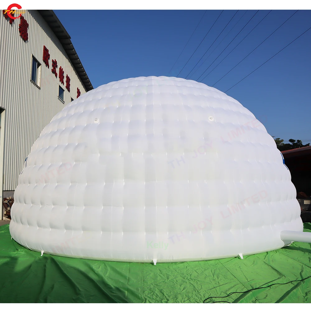 Outdoor 10m Dia Giant Inflatable Igloo Tent Dome Commercial White Inflatable Canopy 6