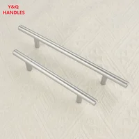 มือจับตู้ลิ้นชัก เฟอร์นิเจอร์ครัว มือจับสำหรับตู้ ลูกบิดประตู ลิ้นชัก เฟอร์นิเจอร์ครัว ลูกบิดสีเงิน อลูมิเนียมแข็ง 4