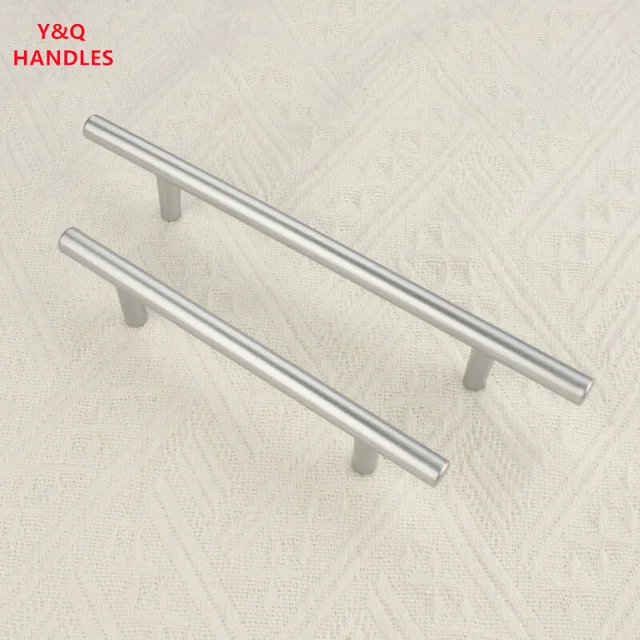 มือจับตู้ลิ้นชัก เฟอร์นิเจอร์ครัว มือจับสำหรับตู้ ลูกบิดประตู ลิ้นชัก เฟอร์นิเจอร์ครัว ลูกบิดสีเงิน อลูมิเนียมแข็ง 4