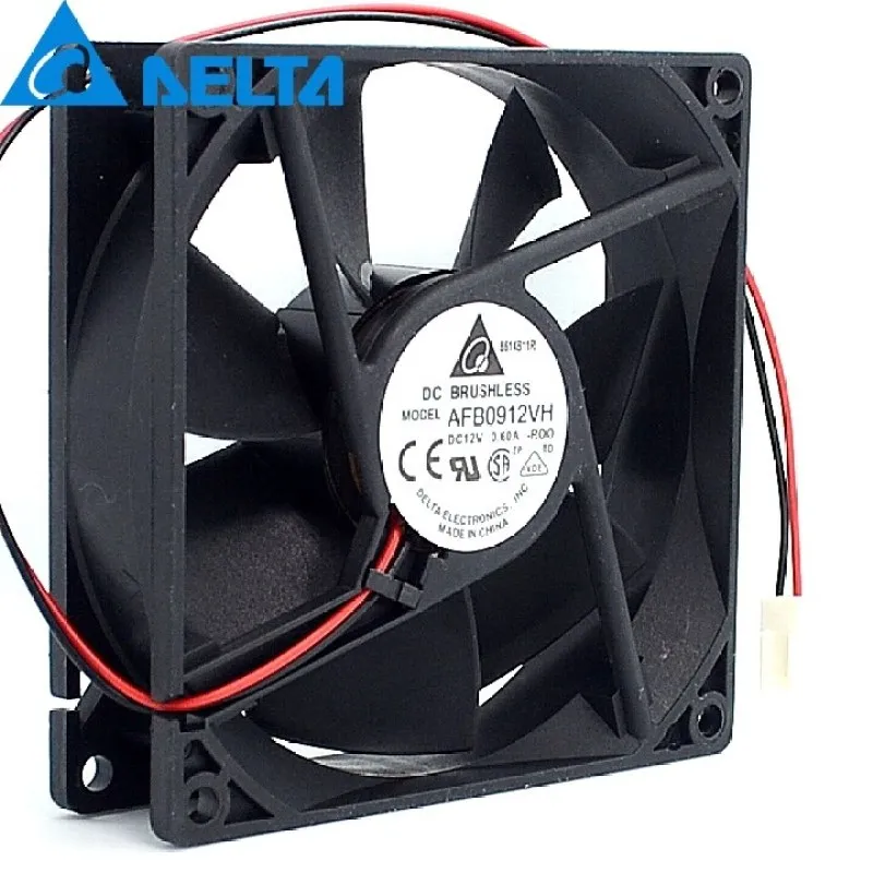 이중 볼 베어링 냉각 팬, 델타 90x90x25mm 풍량, 12V 0.60A AFB0912VH, 9cm 90mm, 9025, 신제품