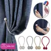2PCS Magnetic Pearl Ball Curtain Buckles Curtain Tiebacks Backs Holdbacks Buckle Clips Curtain Rods Home Decorative Accessories 1