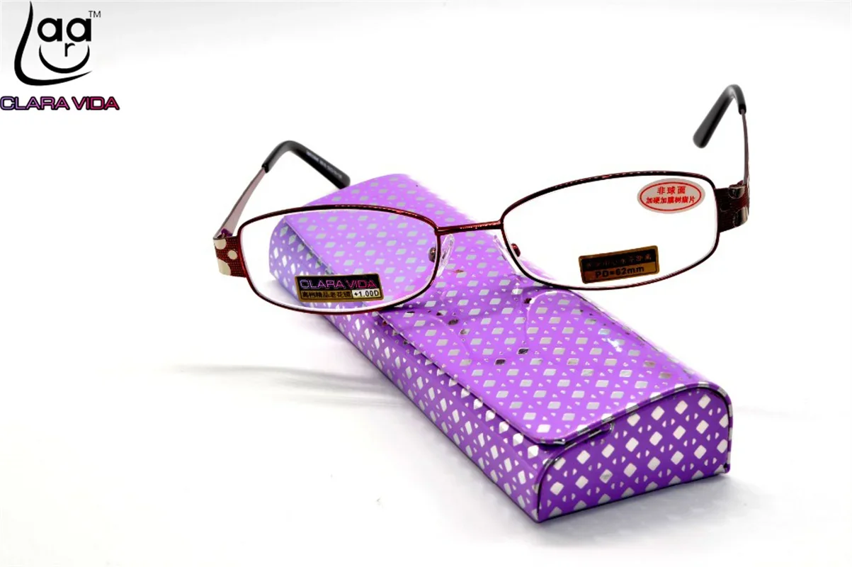

Real Sale = Clara Vida Full-rim Reading Glasses Bubble Pattern Frame Business Ultra Light Alloy +1 +1.5 +2 +2.5 +3 +3.5 +4