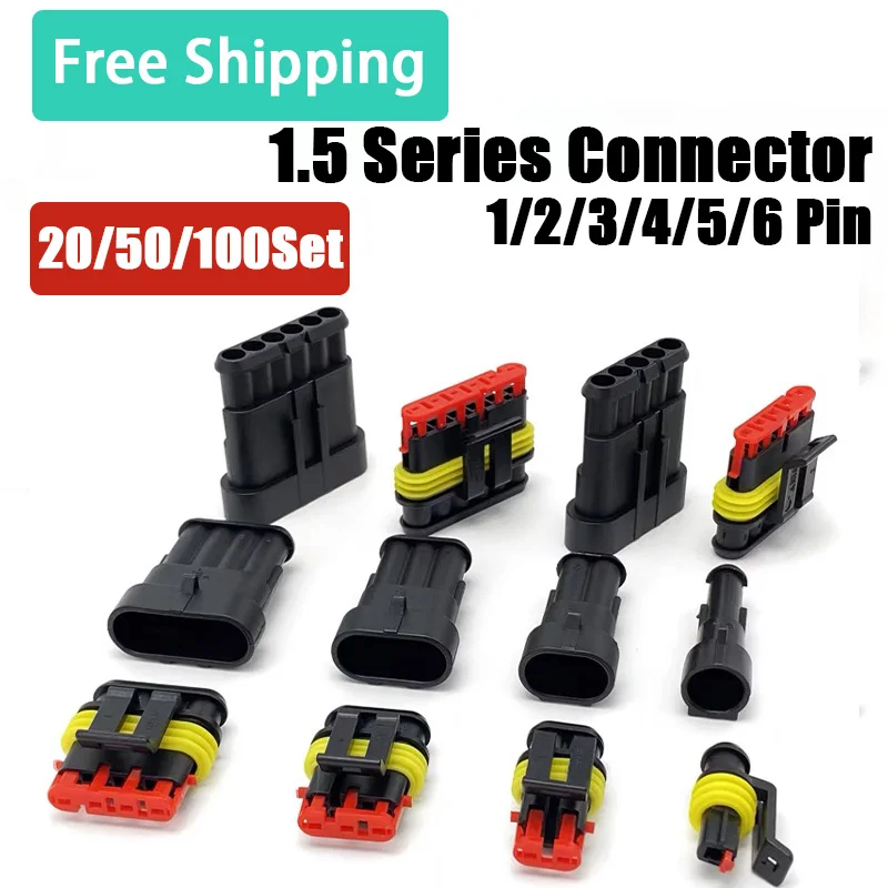 Conector Impermeável para Carro Terminal de Ancoragem Plugue Amp te tipo 1.5 Dj70411.5-11 21 282080-1 Pinos 20 50 Série 100