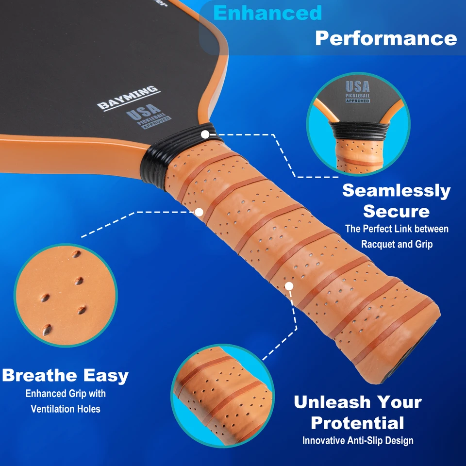 陽極酸化炭素繊維ボールパドルT700生カーボンファイバー、16mm pp