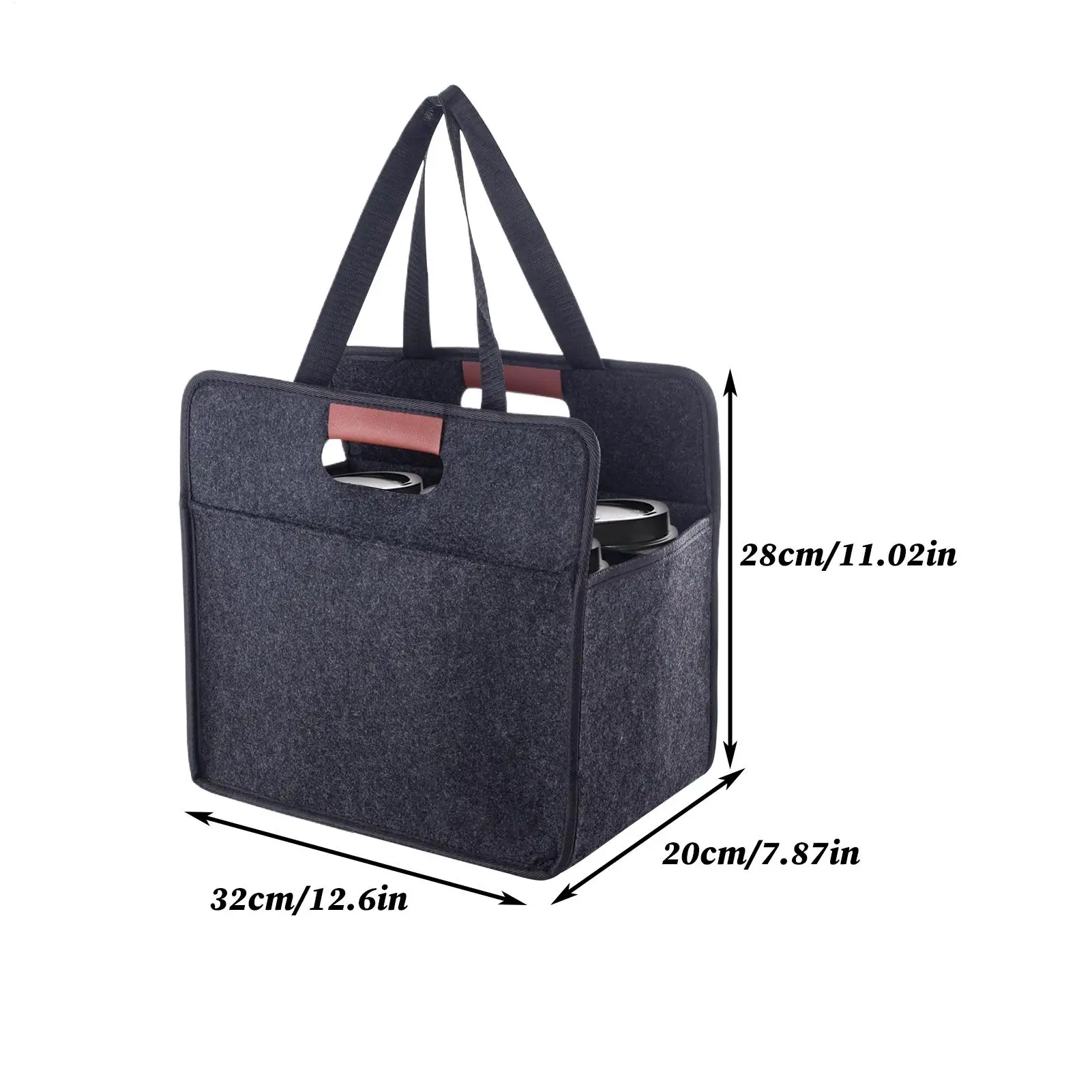 Versatile Foldable Drink Carrier Tote with Handles