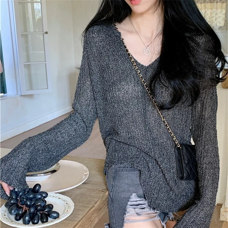 Women Knitted Sweater Tops Beachwear