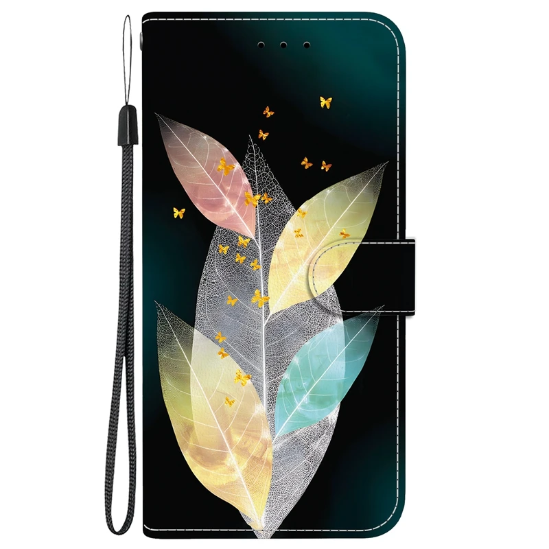 Elegant 3D Fashion Leather Magnetic Flip Wallet Phone Case with Artistic Design