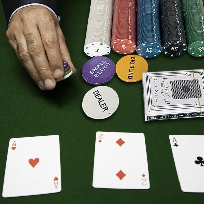 Clay Poker Chip Set Casino Ceoins Poker Metal Entertain Coeins Dollar Monte Carlo Chips Card Decks Chips Chip Holder Tin Storage 3