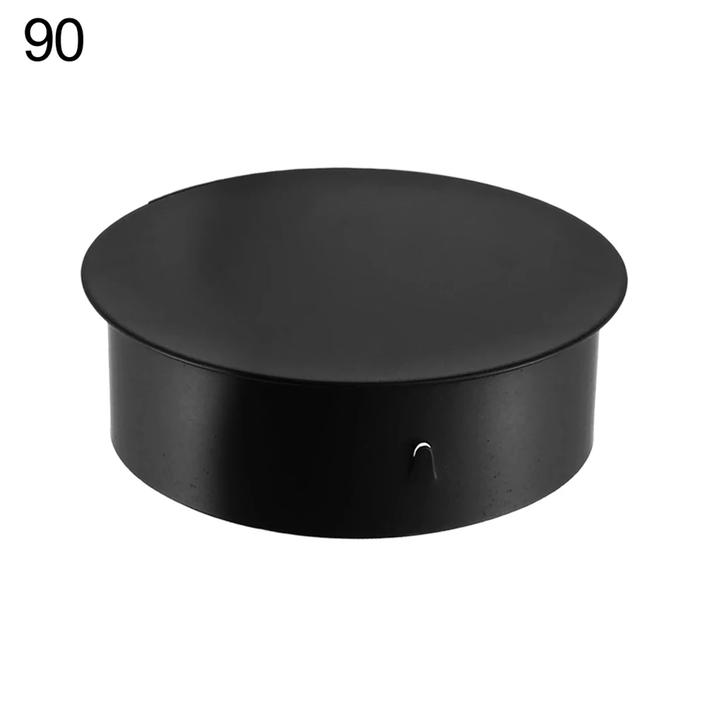 Chimney Hole Cover Stove Pipe Cover 50-200MM Chimney Stainless Steel Black Stove Pipe Heating Parts