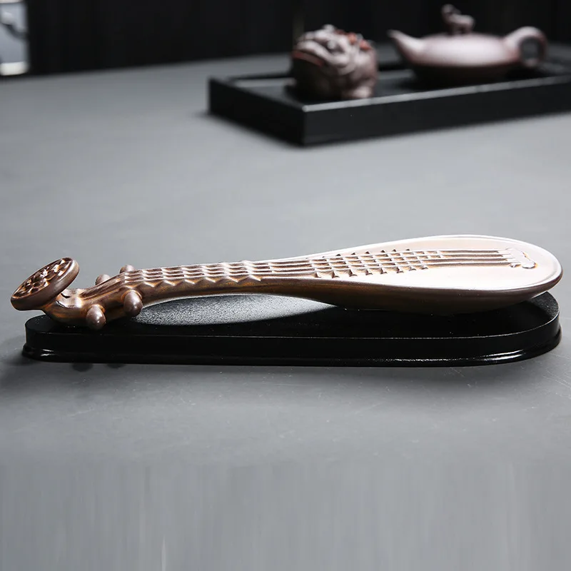 Ceramic Incense Burner, Musical Instruments, Pipa Shape, Stick Holder, Aromatherapy, Cha Dao, Home Decor, Tearoom Accessories