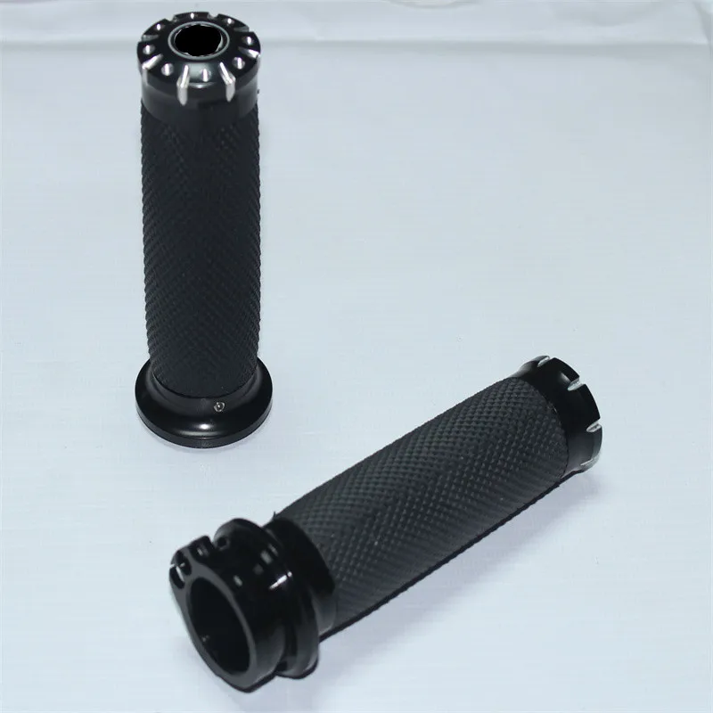 Moto 1 "25Mm Cnc Manubrio In Gomma Manopole Per Yamaha Virago 750 Virago 920 Vmax 1200 Vmax 1700 Vmax 4 750