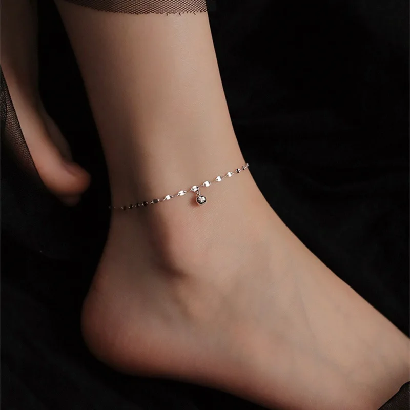 Beads Anklets For Women Simple Vintage Beach Cuban Feet Chain Ankle Bracelet on Leg Summer Foot Female Jewelry silver anklet bracelet,ankle chains,bead bracelet,beads anklet