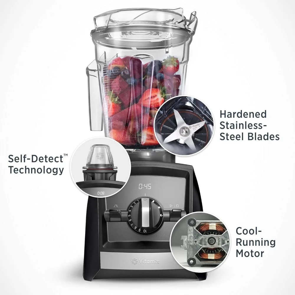 Ascent Series Smart Blender, Professional-Grade, 64 oz. Low-Profile Container, White (Renewed) 3